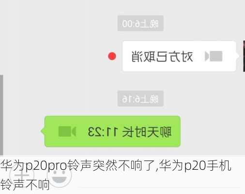 华为p20pro铃声突然不响了,华为p20手机铃声不响