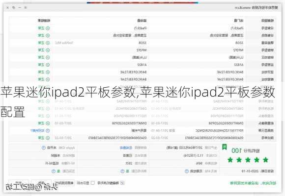 苹果迷你ipad2平板参数,苹果迷你ipad2平板参数配置