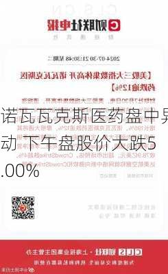 诺瓦瓦克斯医药盘中异动 下午盘股价大跌5.00%