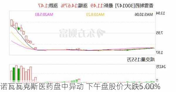 诺瓦瓦克斯医药盘中异动 下午盘股价大跌5.00%