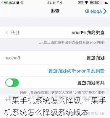 苹果手机系统怎么降级,苹果手机系统怎么降级系统版本
