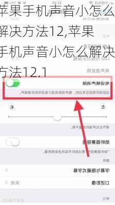 苹果手机声音小怎么解决方法12,苹果手机声音小怎么解决方法12.1
