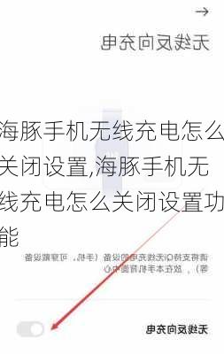 海豚手机无线充电怎么关闭设置,海豚手机无线充电怎么关闭设置功能