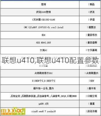 联想u410,联想u410配置参数