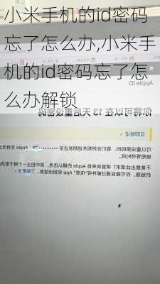 小米手机的id密码忘了怎么办,小米手机的id密码忘了怎么办解锁