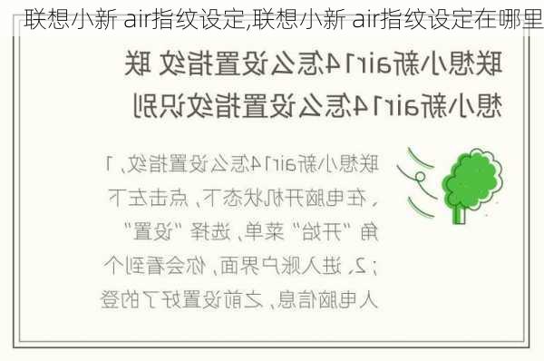 联想小新 air指纹设定,联想小新 air指纹设定在哪里