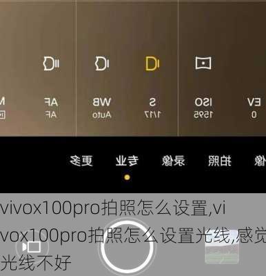 vivox100pro拍照怎么设置,vivox100pro拍照怎么设置光线,感觉光线不好