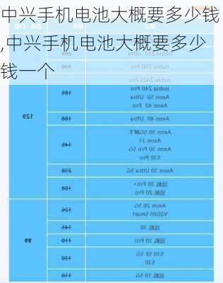 中兴手机电池大概要多少钱,中兴手机电池大概要多少钱一个