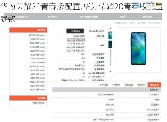 华为荣耀20青春版配置,华为荣耀20青春版配置参数