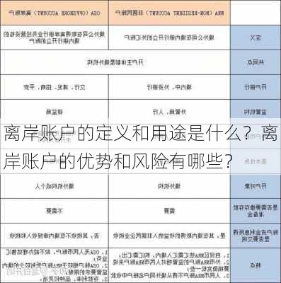 离岸账户的定义和用途是什么？离岸账户的优势和风险有哪些？