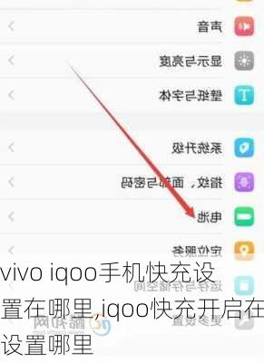 vivo iqoo手机快充设置在哪里,iqoo快充开启在设置哪里