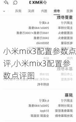 小米mix3配置参数点评,小米mix3配置参数点评图