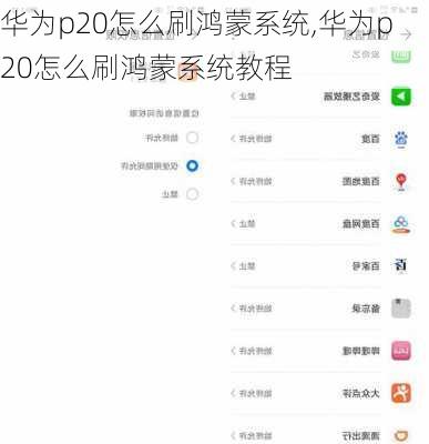 华为p20怎么刷鸿蒙系统,华为p20怎么刷鸿蒙系统教程