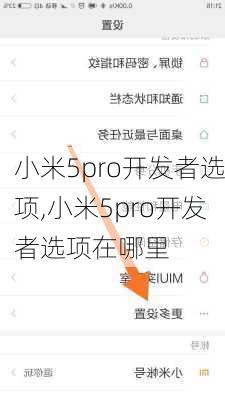 小米5pro开发者选项,小米5pro开发者选项在哪里