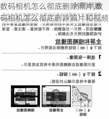 数码相机怎么彻底删除照片,数码相机怎么彻底删除照片和视频