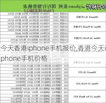 今天香港iphone手机报价,香港今天iphone手机价格