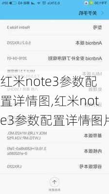 红米note3参数配置详情图,红米note3参数配置详情图片