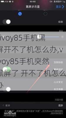 vivoy85手机黑屏开不了机怎么办,vivoy85手机突然黑屏了 开不了机怎么办