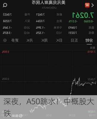 深夜，A50跳水！中概股大跌