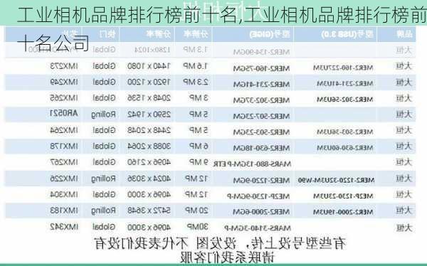 工业相机品牌排行榜前十名,工业相机品牌排行榜前十名公司