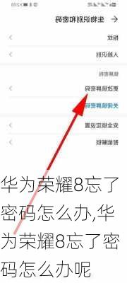 华为荣耀8忘了密码怎么办,华为荣耀8忘了密码怎么办呢