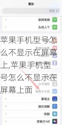 苹果手机型号怎么不显示在屏幕上,苹果手机型号怎么不显示在屏幕上面