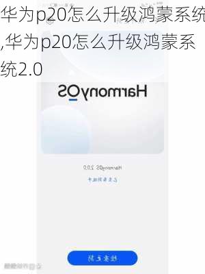 华为p20怎么升级鸿蒙系统,华为p20怎么升级鸿蒙系统2.0