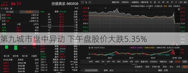 第九城市盘中异动 下午盘股价大跌5.35%