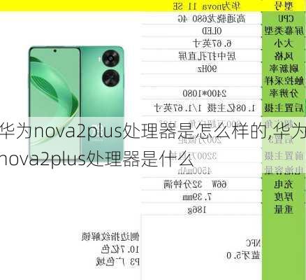 华为nova2plus处理器是怎么样的,华为nova2plus处理器是什么
