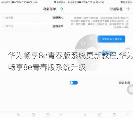 华为畅享8e青春版系统更新教程,华为畅享8e青春版系统升级