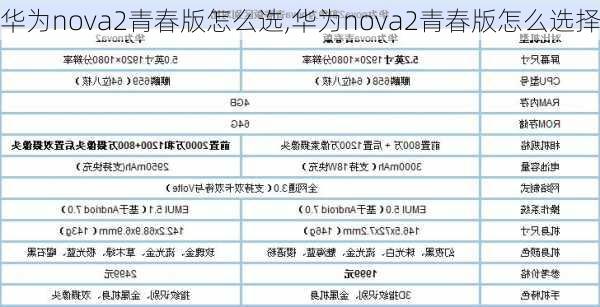 华为nova2青春版怎么选,华为nova2青春版怎么选择