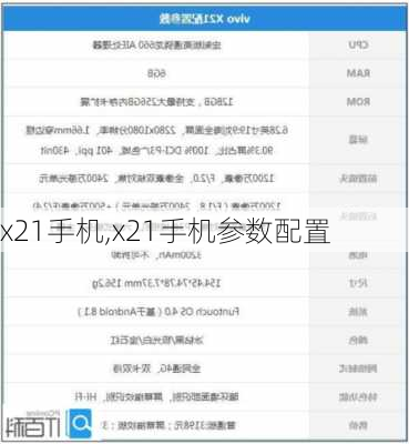 x21手机,x21手机参数配置