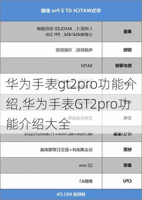 华为手表gt2pro功能介绍,华为手表GT2pro功能介绍大全