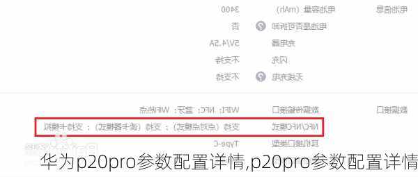 华为p20pro参数配置详情,p20pro参数配置详情