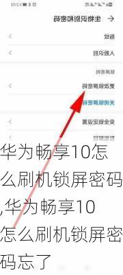 华为畅享10怎么刷机锁屏密码,华为畅享10怎么刷机锁屏密码忘了