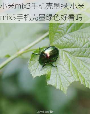 小米mix3手机壳墨绿,小米mix3手机壳墨绿色好看吗