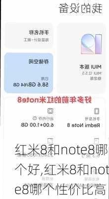 红米8和note8哪个好,红米8和note8哪个性价比高