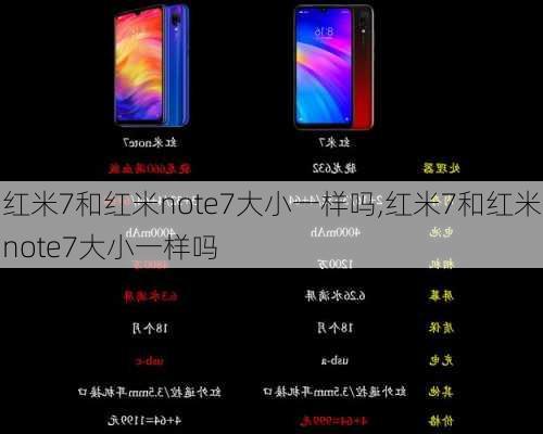 红米7和红米note7大小一样吗,红米7和红米note7大小一样吗