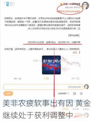 美非农疲软事出有因 黄金继续处于获利调整中