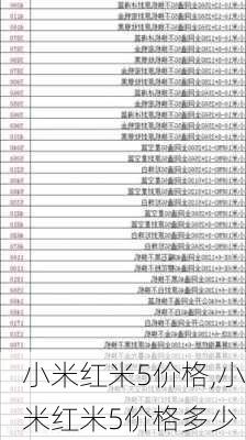 小米红米5价格,小米红米5价格多少