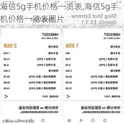 海信5g手机价格一览表,海信5g手机价格一览表图片