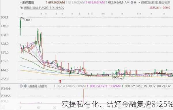 获提私有化，结好金融复牌涨25%