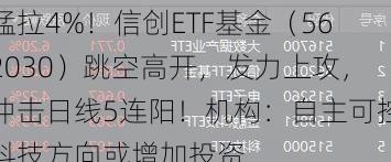 猛拉4%！信创ETF基金（562030）跳空高开，发力上攻，冲击日线5连阳！机构：自主可控科技方向或增加投资