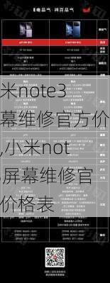 小米note3屏幕维修官方价格,小米note3屏幕维修官方价格表