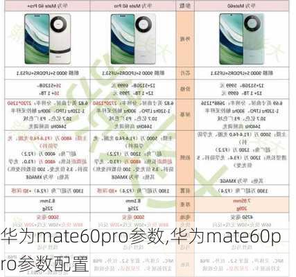 华为mate60pro参数,华为mate60pro参数配置