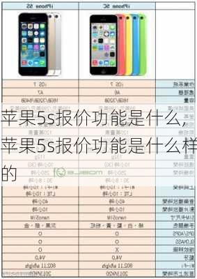 苹果5s报价功能是什么,苹果5s报价功能是什么样的