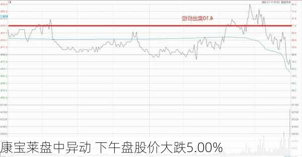 康宝莱盘中异动 下午盘股价大跌5.00%