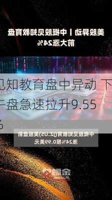 见知教育盘中异动 下午盘急速拉升9.55%